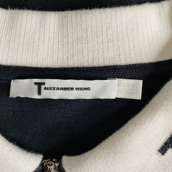 T By Alexander Wang Cotton Pique Polo Short Zip-Front Shirtdress size Medium - Picture 9 of 12